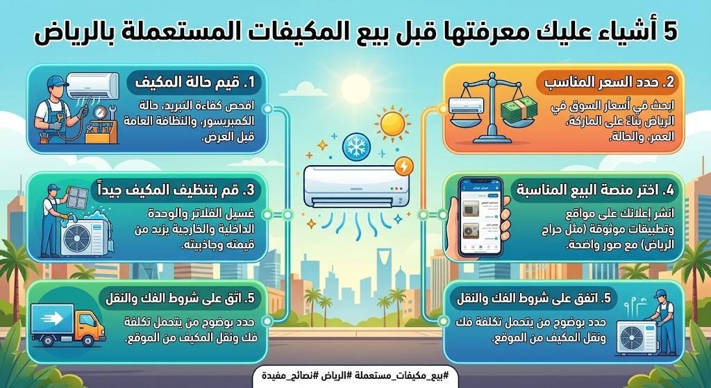 5 أشياء عليك معرفتها قبل بيع المكيفات المستعملة بالرياض